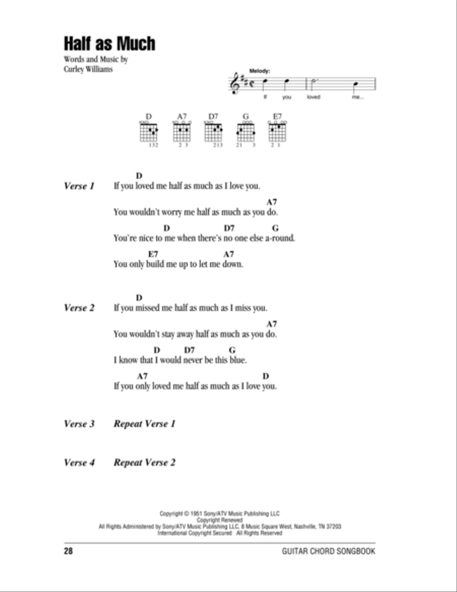 Half As Much Half As Much Electric Guitar scores gallery preview page 1
