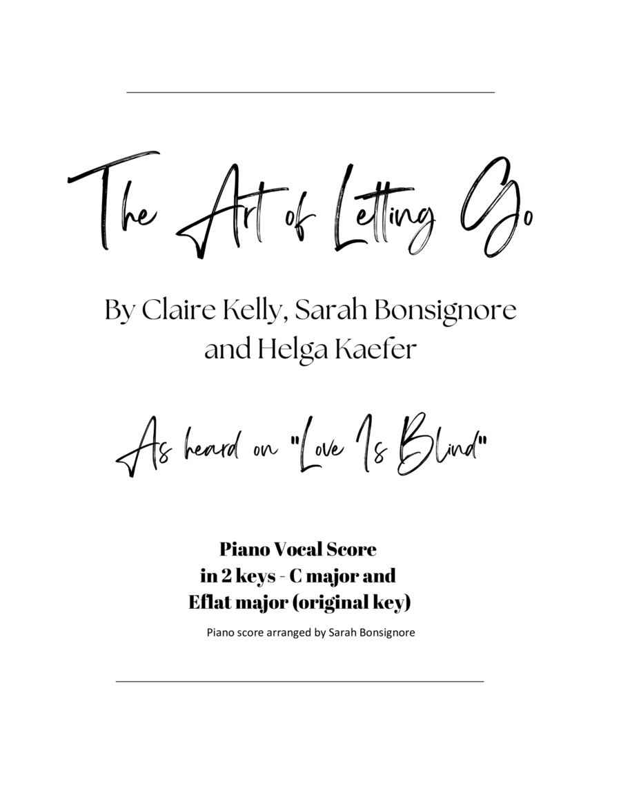 The Art of Letting Go Voice scores gallery preview page 1