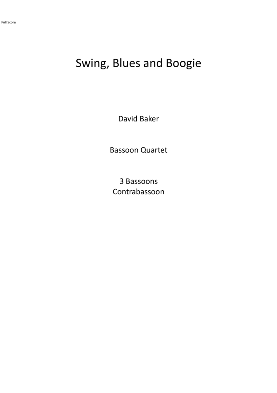 Swing, Blues and Boogie Swing, Blues and Boogie Bassoon scores gallery preview page 1