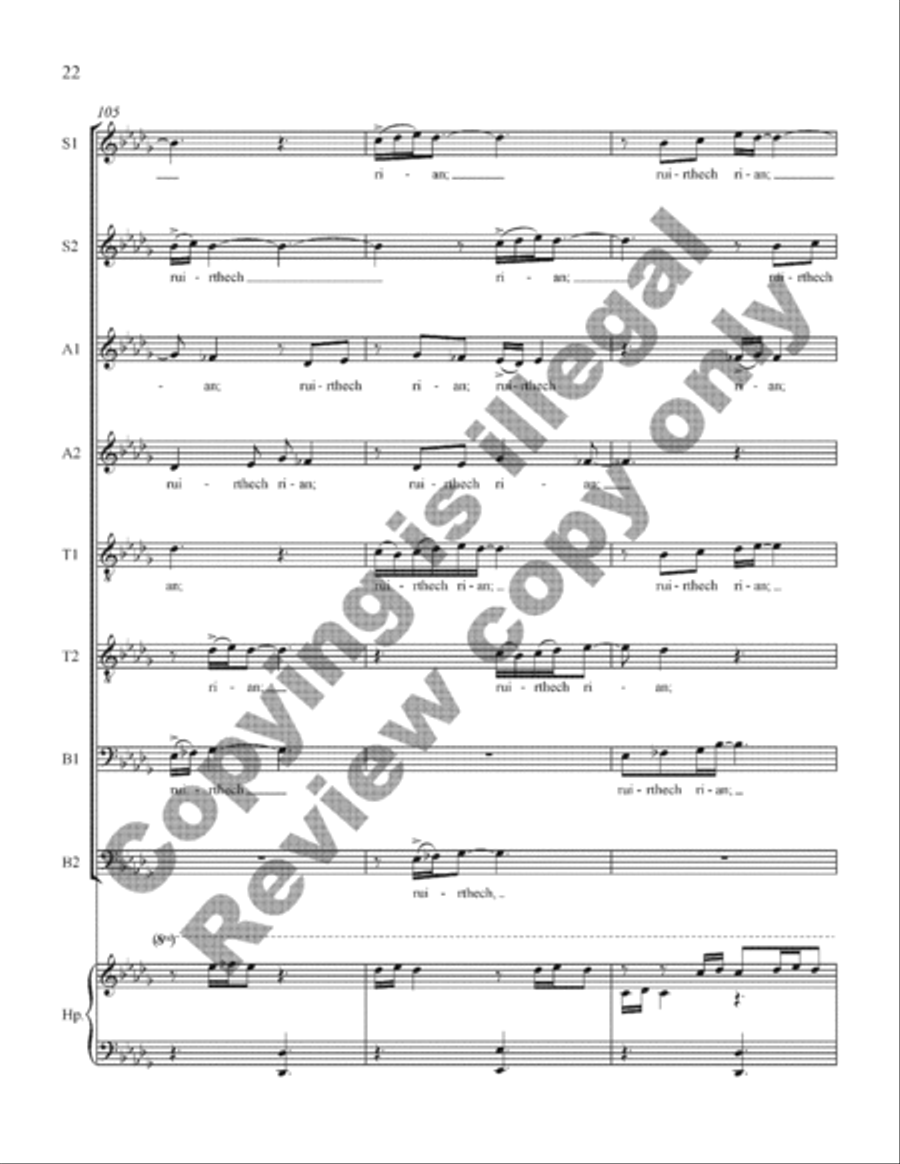 Scel lem duib SSAATTBB scores gallery preview page 22