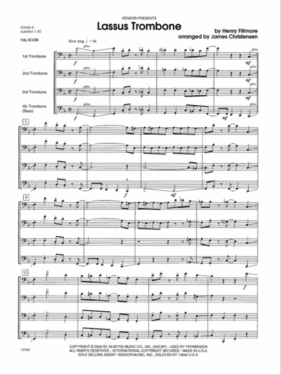 Lassus Trombone Lassus Trombone Trombone scores gallery preview page 2