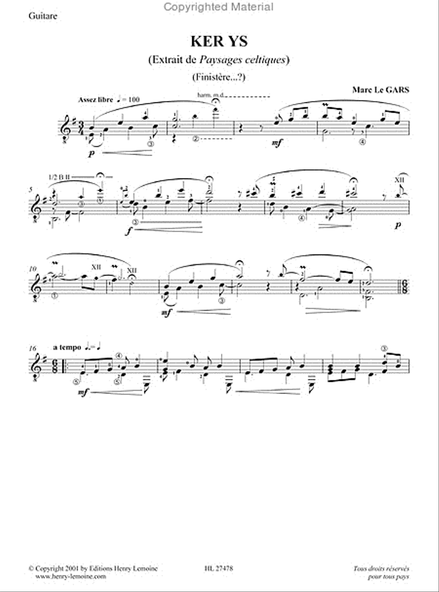 Paysages Celtiques - Volume 1 Acoustic Guitar scores gallery preview page 14