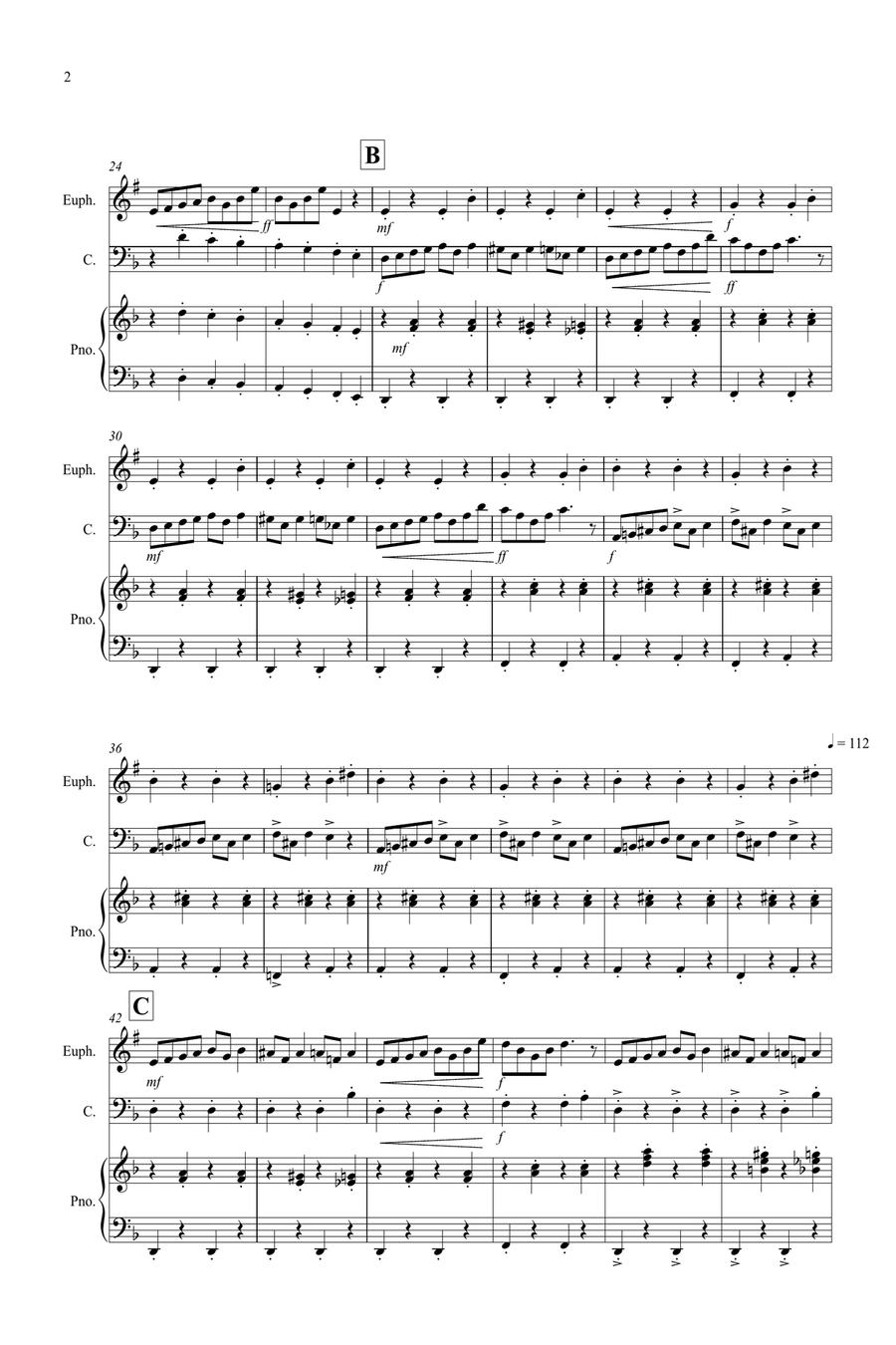 In the Hall of the Mountain King for Euphonium and Cello Duet String Duet scores gallery preview page 2