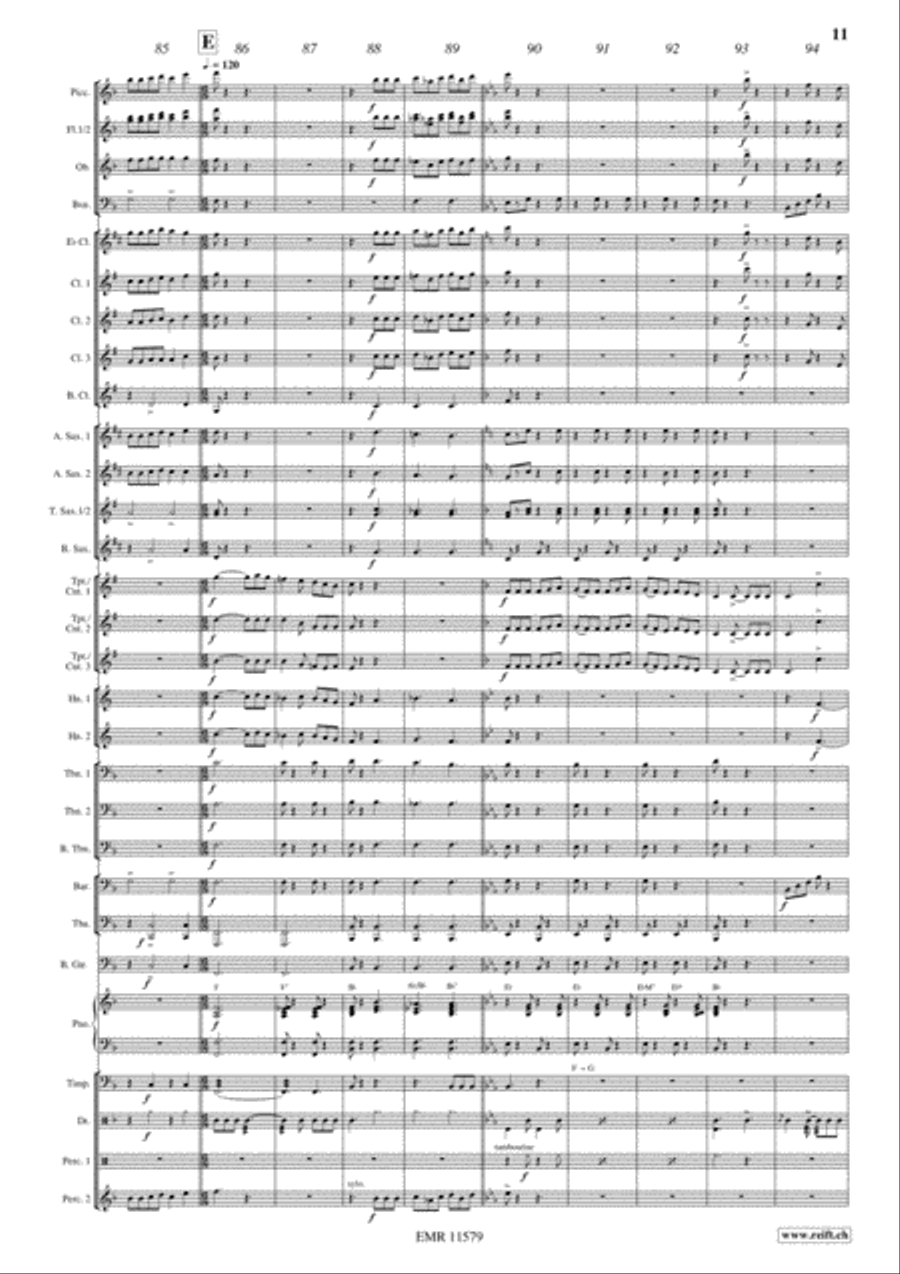 Flight To Italy Concert Band scores gallery preview page 12
