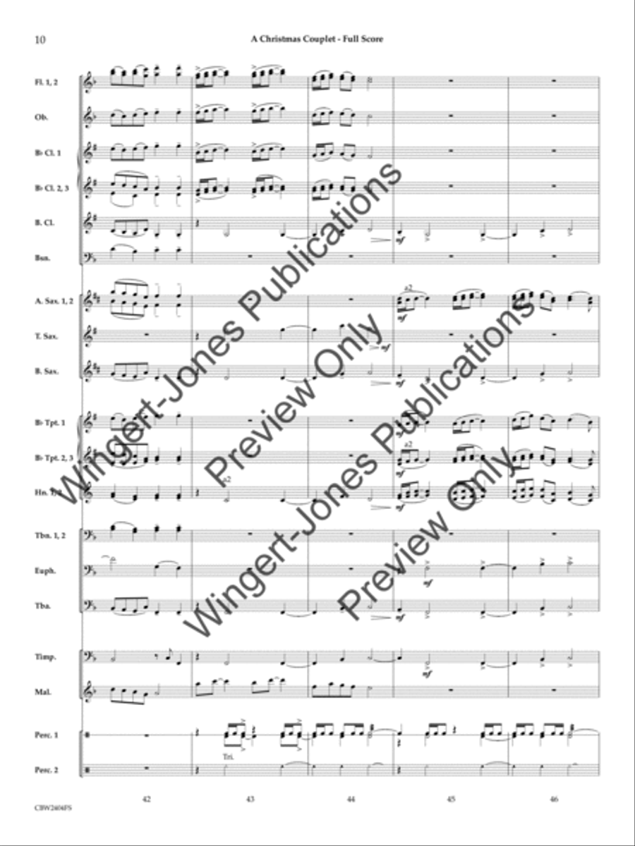 A Christmas Couplet A Christmas Couplet Concert Band scores gallery preview page 11