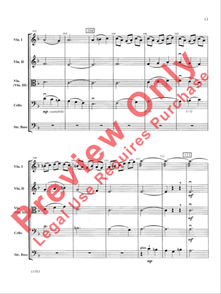 Arlington Sketches Arlington Sketches String Orchestra scores gallery preview page 14