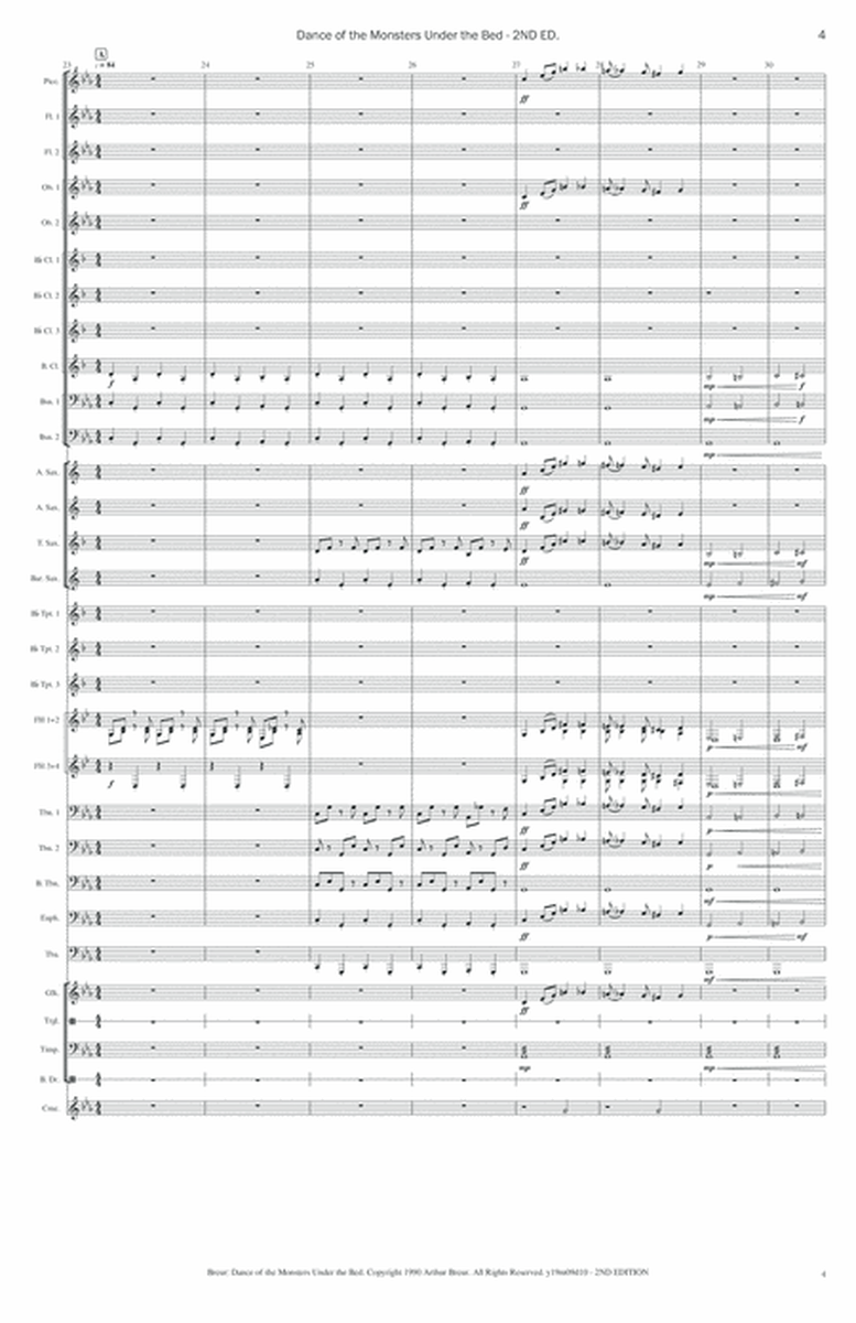 Dance of the Monsters Under the Bed - Concert Band Arrangement image number null