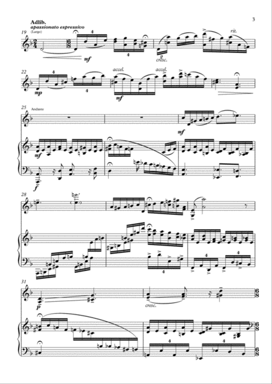 Violin Sonata in D minor String Duet scores gallery preview page 5