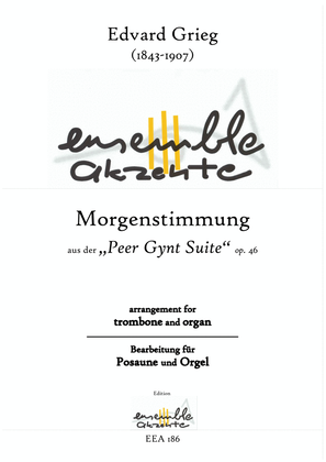 Book cover for Morning Mood / Morgenstimmung from "Peer Gynt" op.46 - arrangement for trombone and organ
