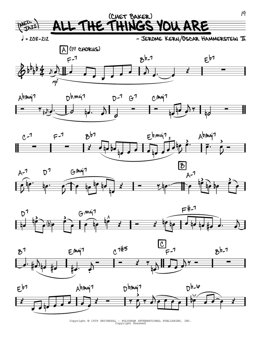 All The Things You Are (solo only) Piano scores gallery preview page 1