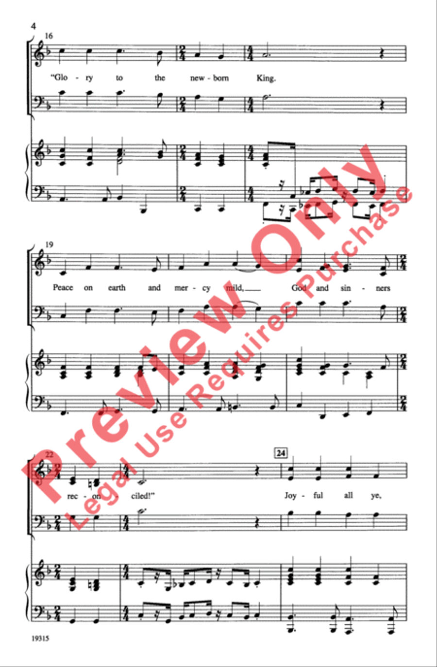 Joy: A Medley of Carols 3-Part scores gallery preview page 4
