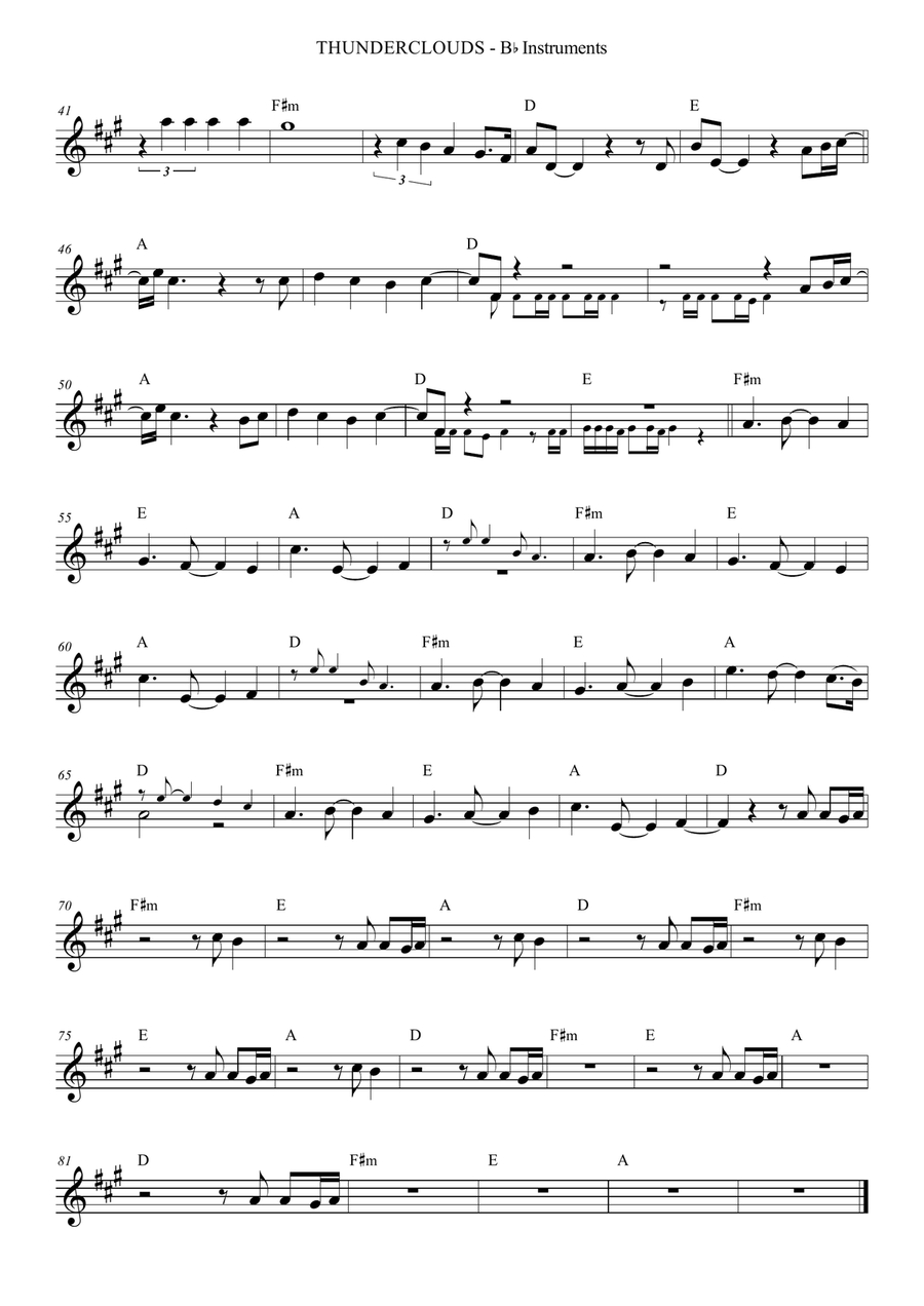 Thunderclouds Piano scores gallery preview page 4