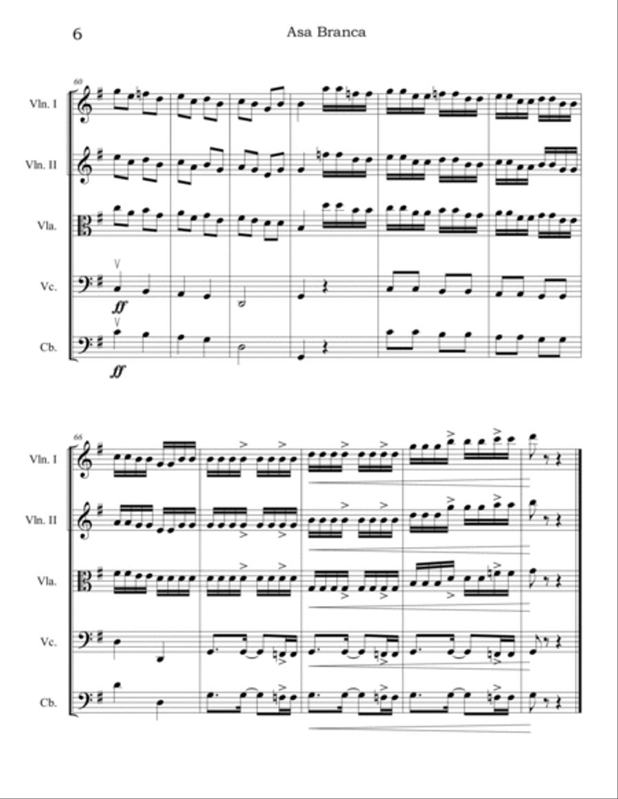 Asa Branca String Orchestra scores gallery preview page 6