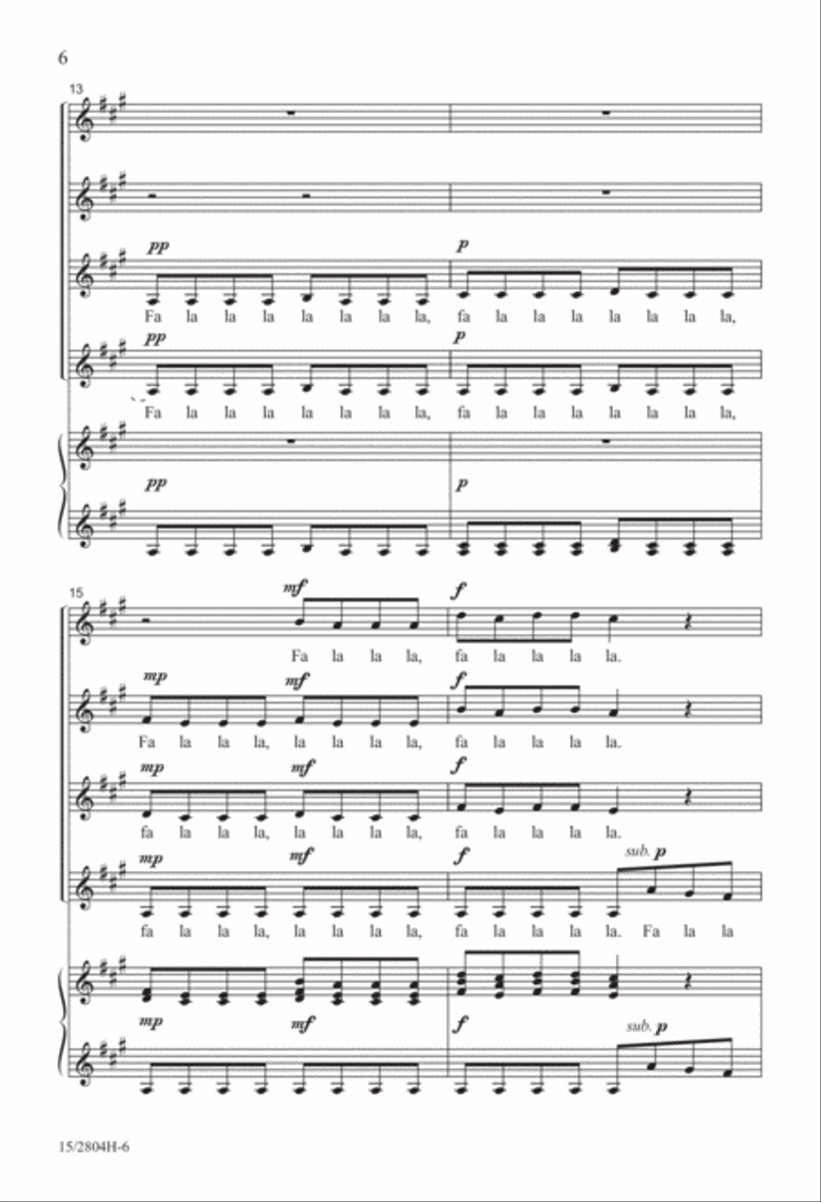 Thirty Second Fa La La Thirty Second Fa La La SSAA scores gallery preview page 7