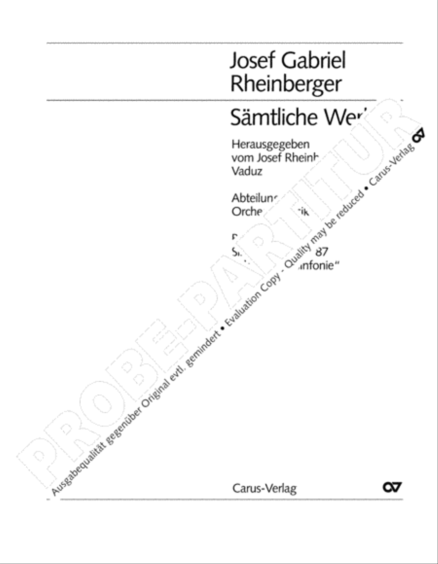 Rheinberger (Gesamtausgabe, Bd. 24) Orchestra scores gallery preview page 3