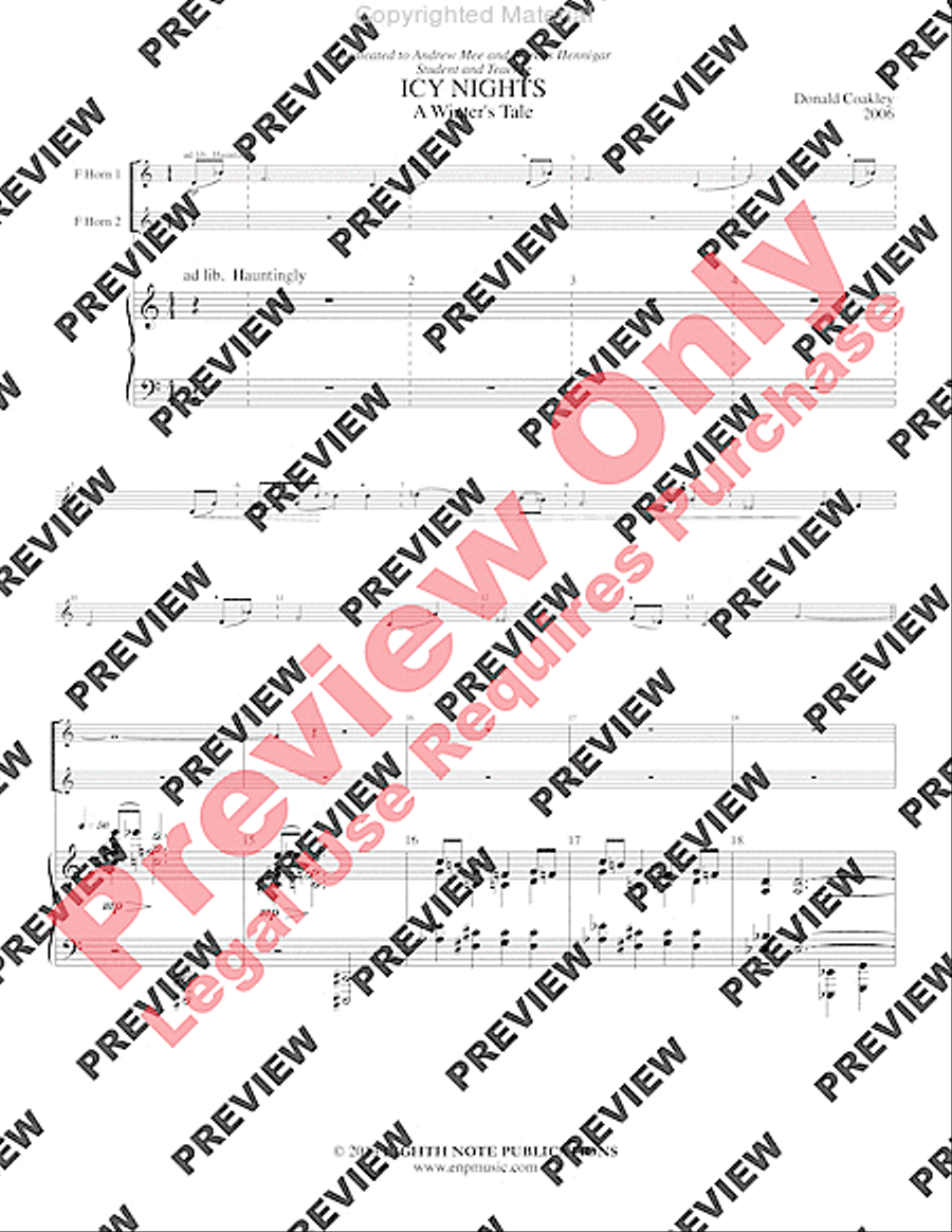 Icy Nights Brass Duet scores gallery preview page 3