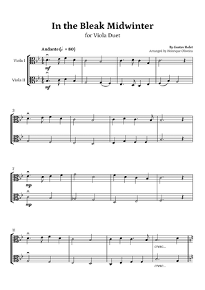 In the Bleak Midwinter (Viola Duet) - Beginner Level