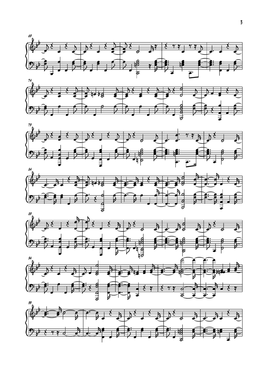 Hey Jude Easy Piano scores gallery preview page 3