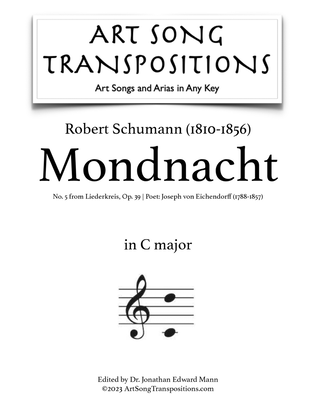 SCHUMANN: Mondnacht, Op. 39 no. 5 (transposed to C major)