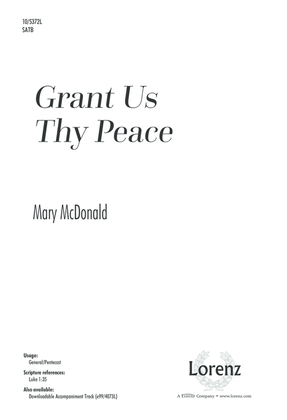 Book cover for Grant Us Thy Peace