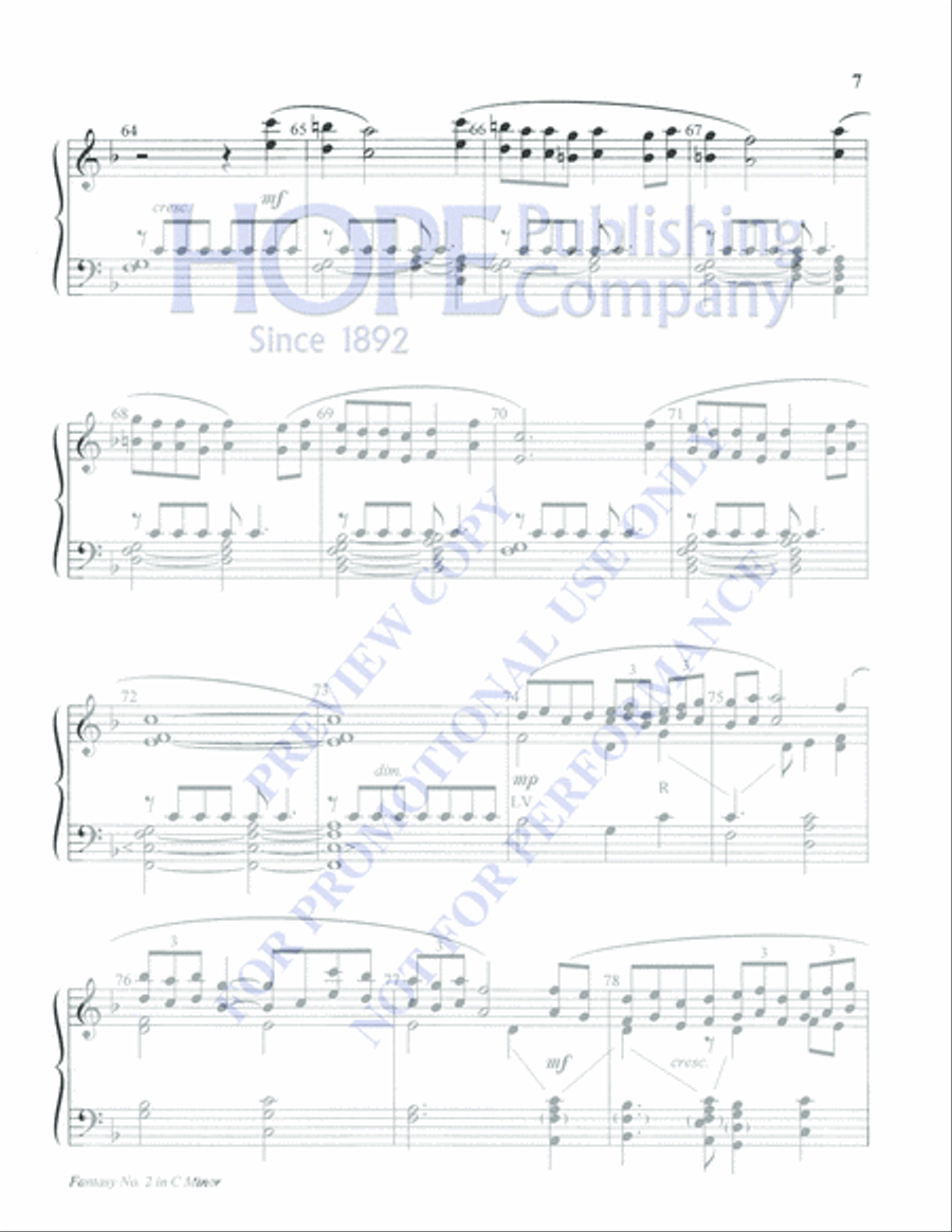 Fantasy No. 2 in C Minor 5-Octaves scores gallery preview page 7