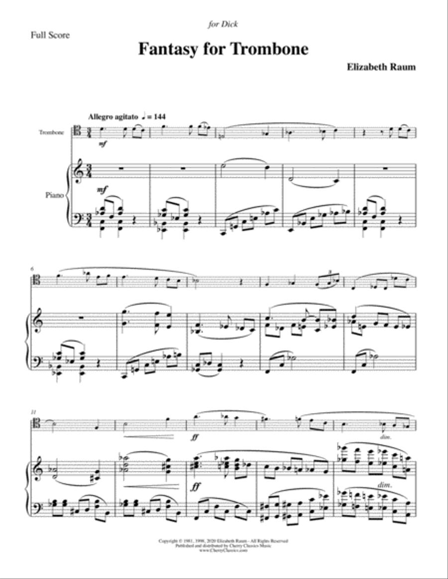 Fantasy for Trombone and Piano image number null