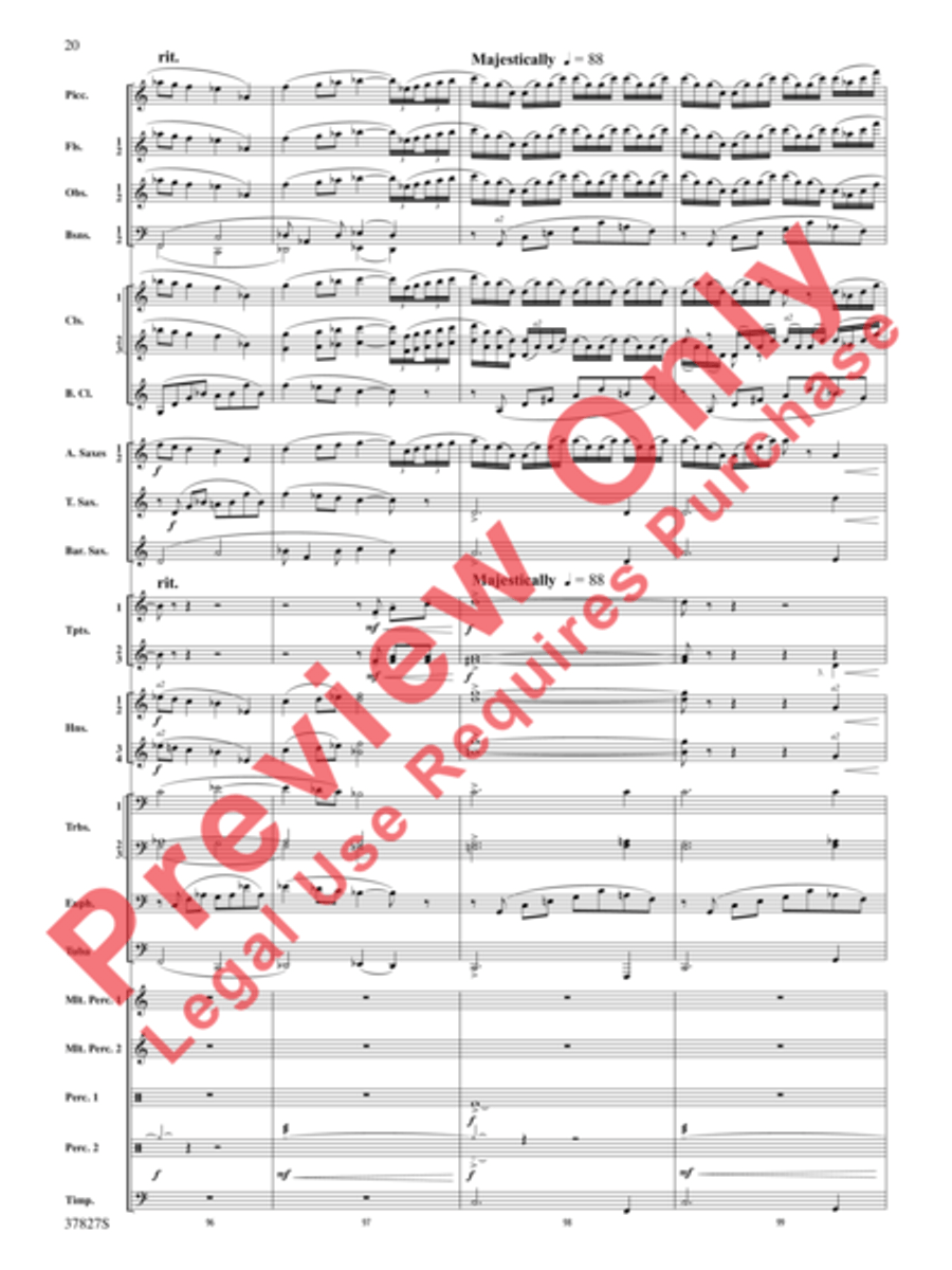 The Winged Stallion Concert Band scores gallery preview page 21