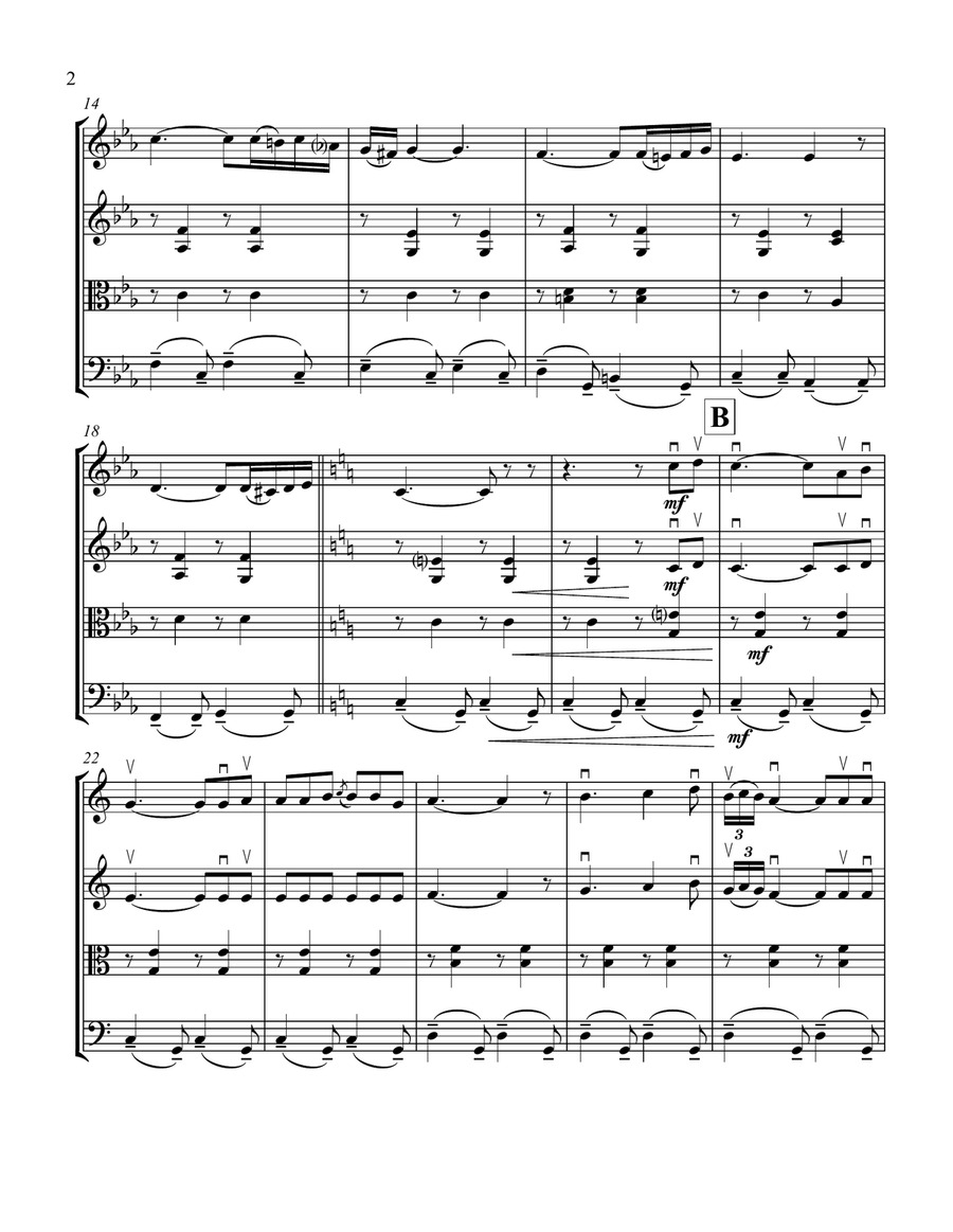 Ah! Maria, Mari! String Quartet scores gallery preview page 2