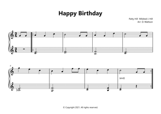 Happy Birthday easy piano