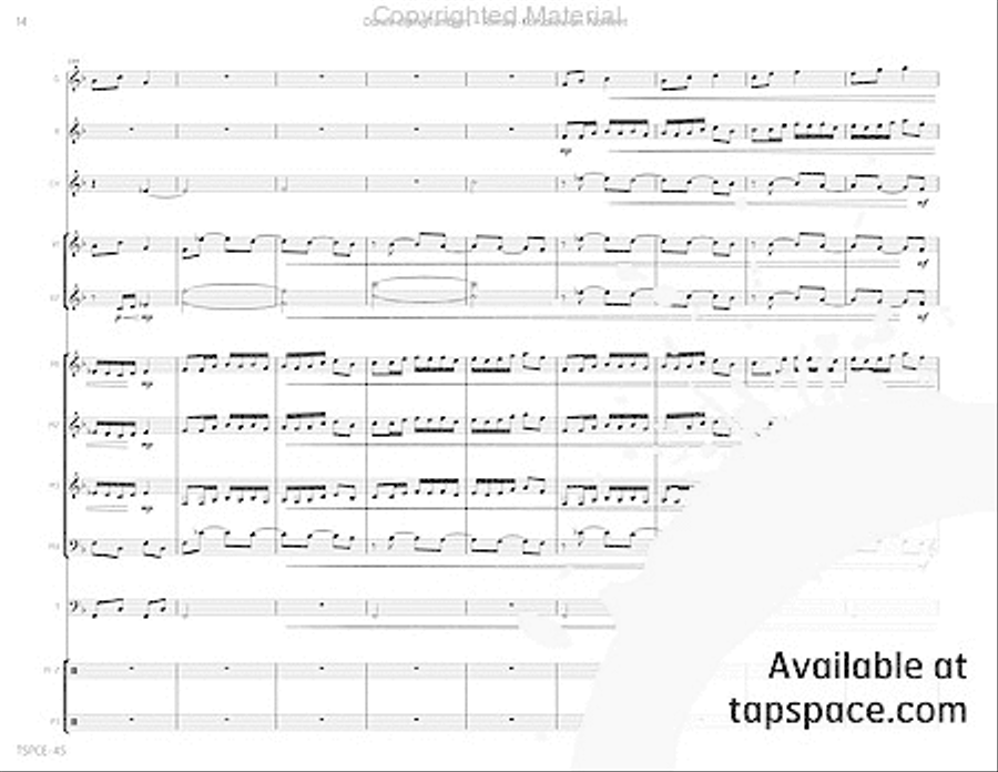 Dance of the Tumblers Percussion Ensemble scores gallery preview page 17