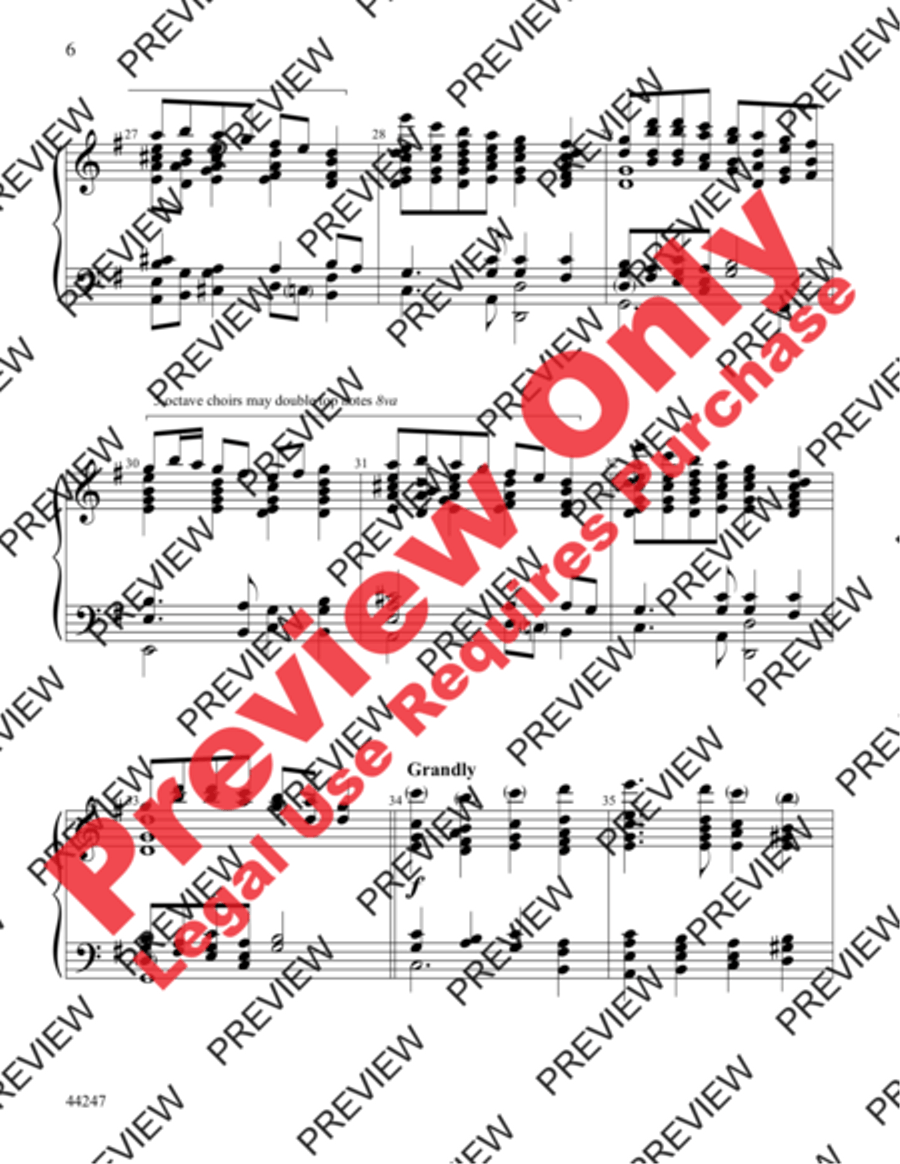 Thanks Be to God Handbell Choir scores gallery preview page 6