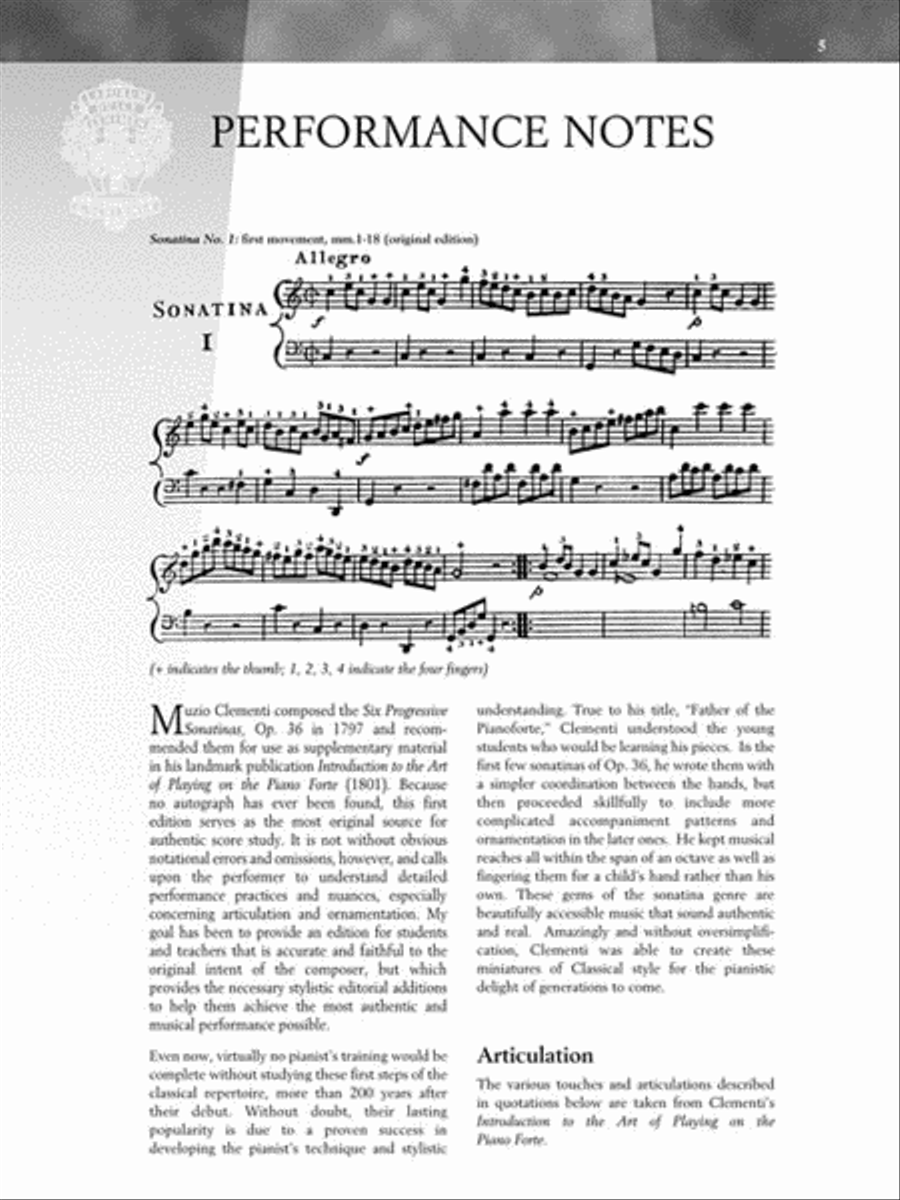 Clementi – Sonatinas, Opus 36 Piano Solo scores gallery preview page 5