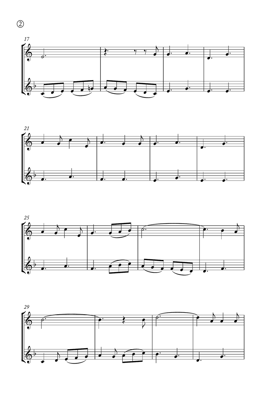 Oh Holy night Brass Duet scores gallery preview page 2
