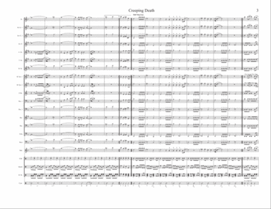 Creeping Death Marching Band scores gallery preview page 3