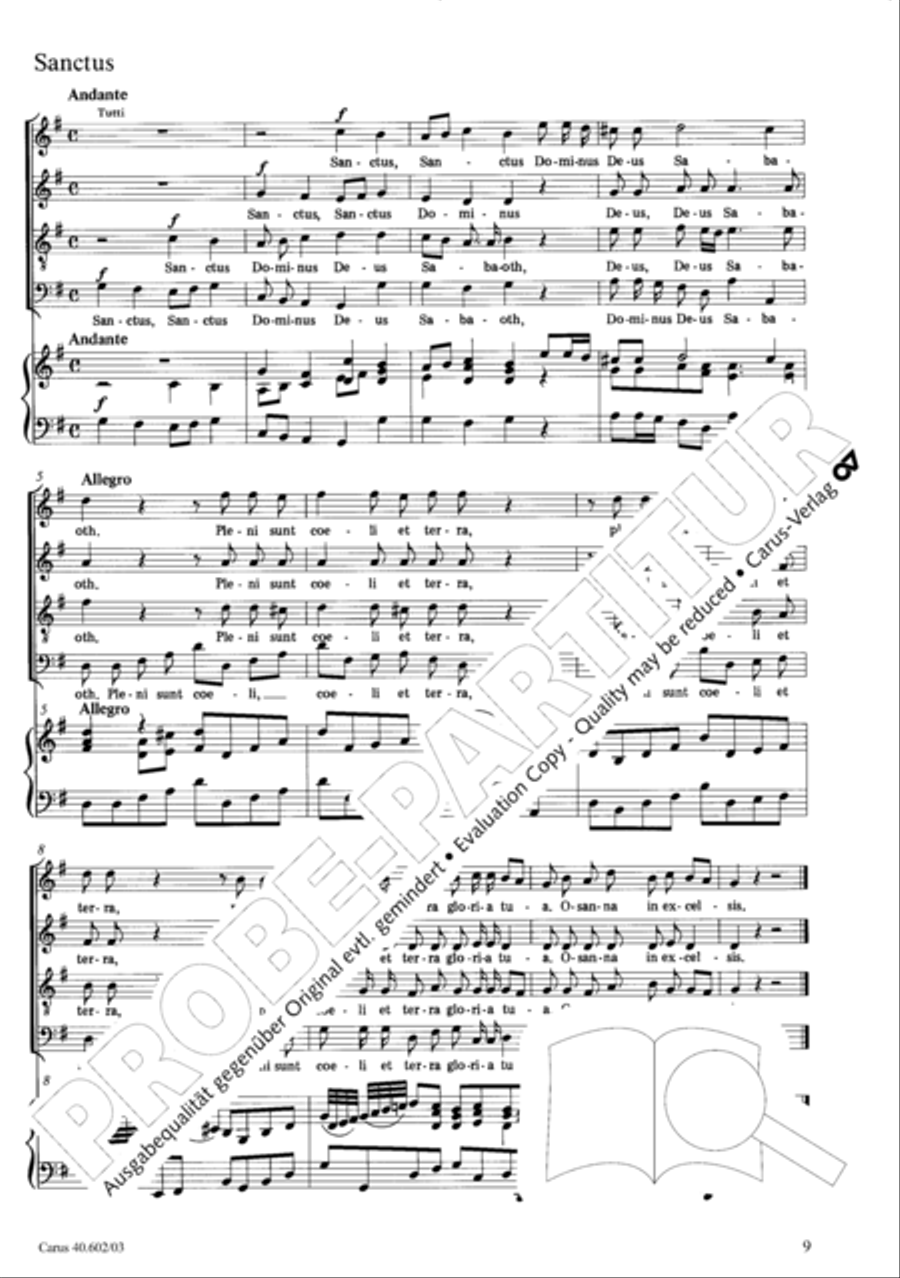 Missa brevis 4-Part scores gallery preview page 10