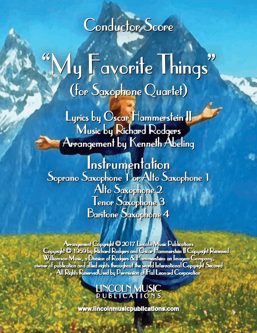 My Favorite Things Saxophone Quartet scores gallery preview page 1