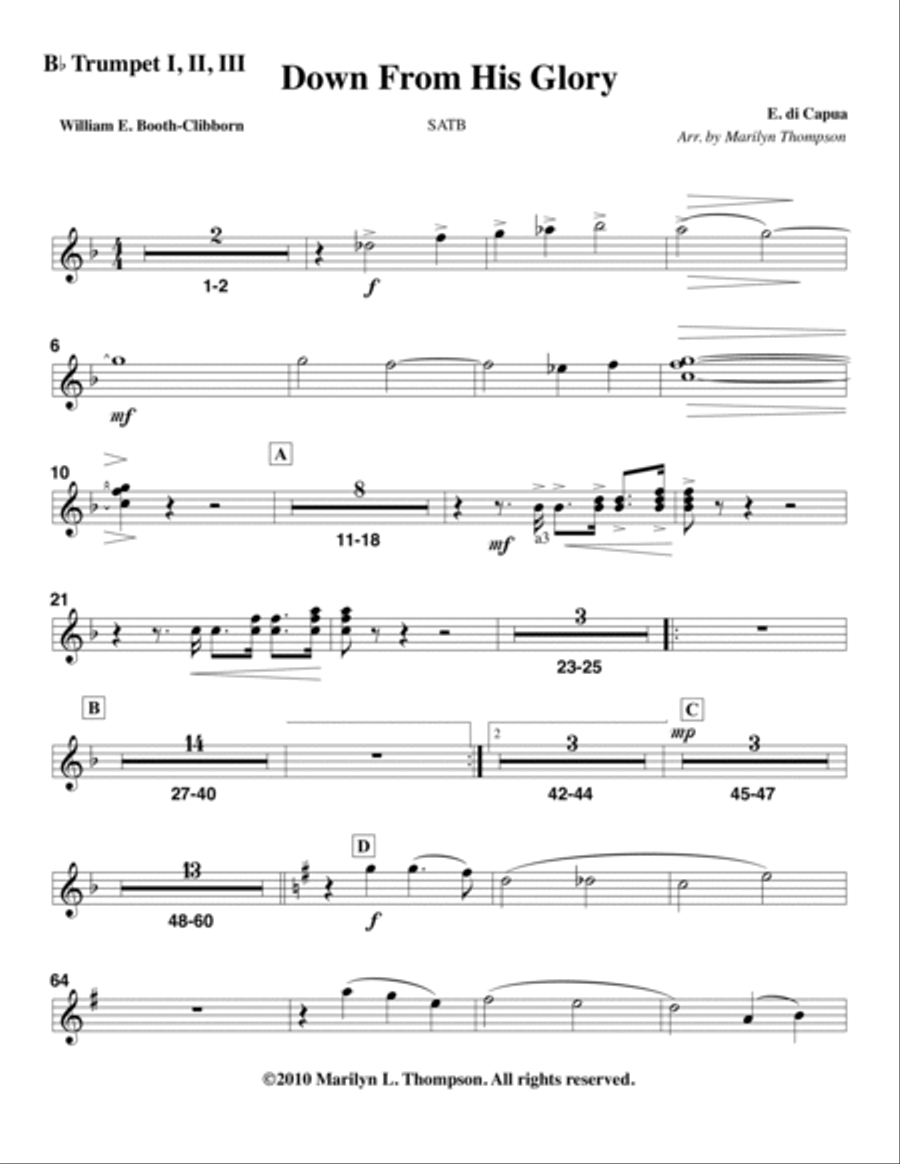 Down From His Glory--Parts.pdf Full Orchestra scores gallery preview page 6
