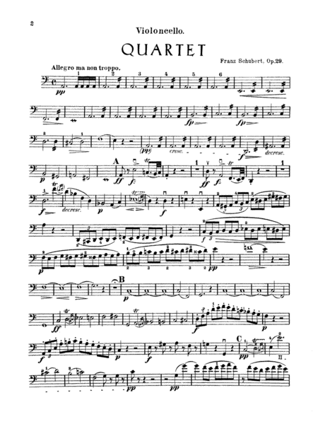 String Quartets, Volume I: Op. 29; Op. 125, Nos. 1 & 2; Op. Posth. in D Minor: Cello