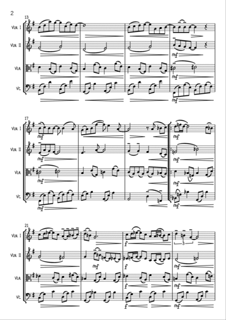 Here, There And Everywhere String Quartet scores gallery preview page 2