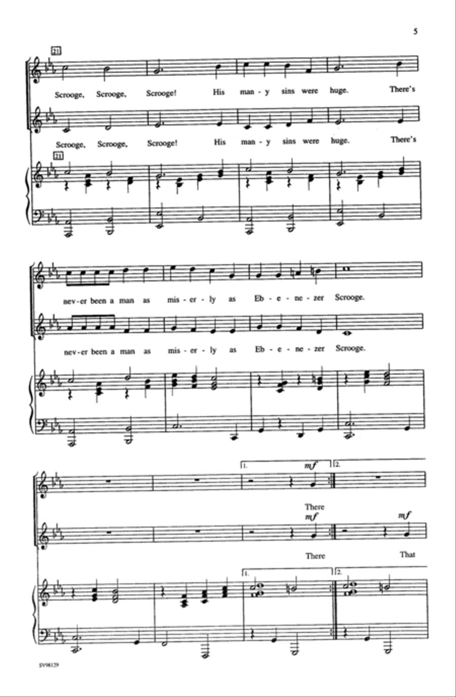 Scrooge, Scrooge, Scrooge 2-Part scores gallery preview page 14