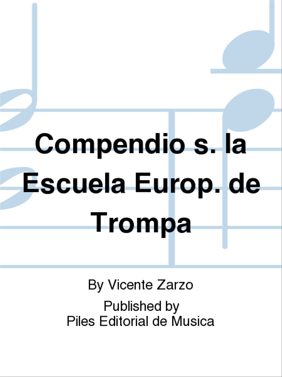 Compendio s. la Escuela Europ. de Trompa Brass Ensemble scores gallery preview page 1