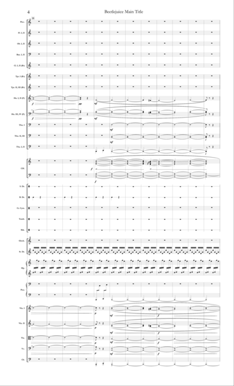 Beetlejuice (main Theme) Full Orchestra scores gallery preview page 4