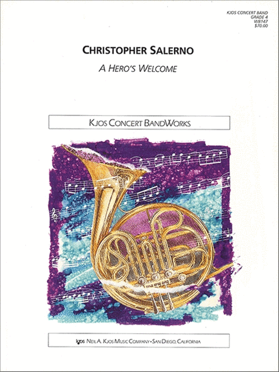 A Hero's Welcome Concert Band scores gallery preview page 1
