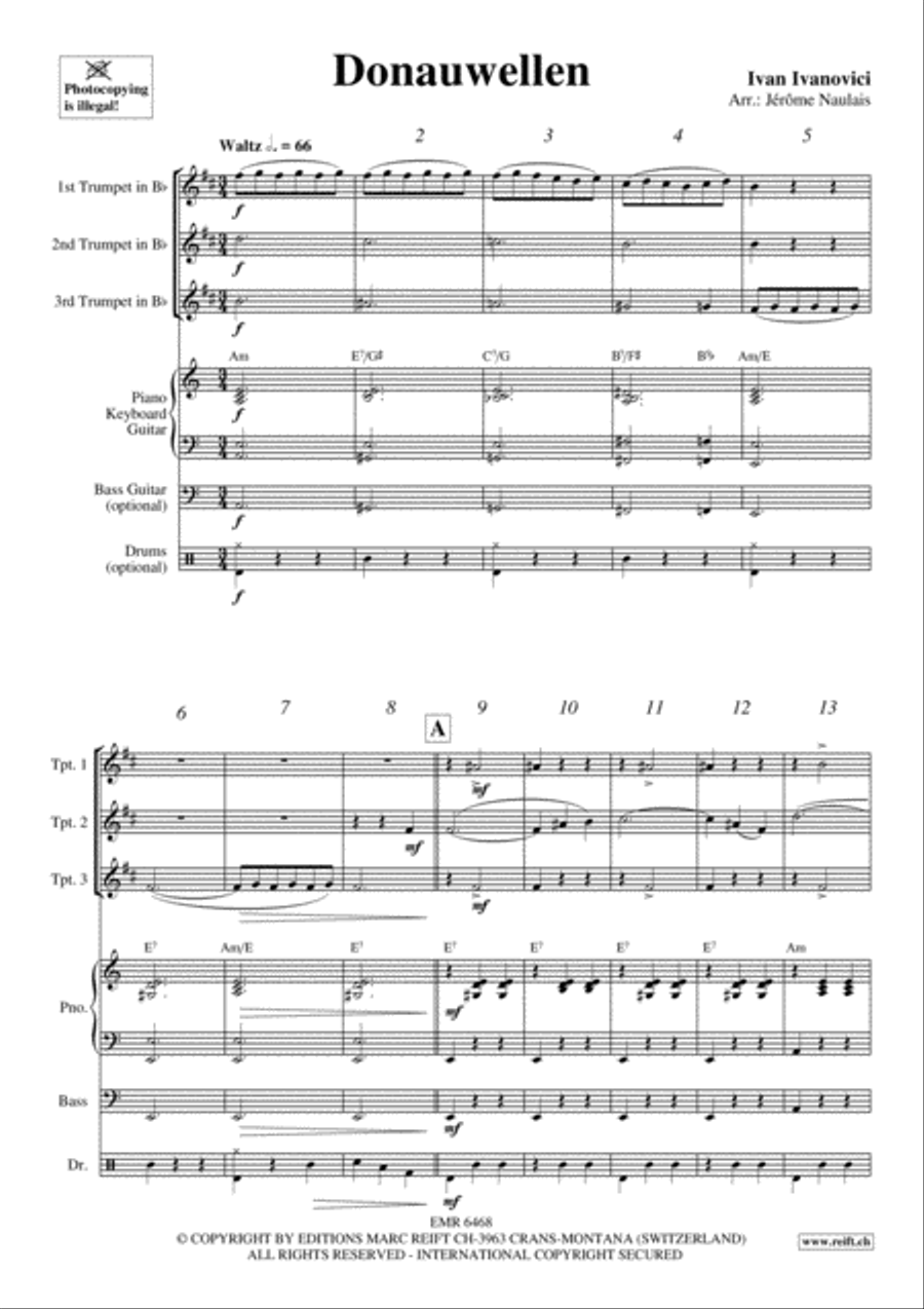 Donauwellen Trumpet Trio scores gallery preview page 3