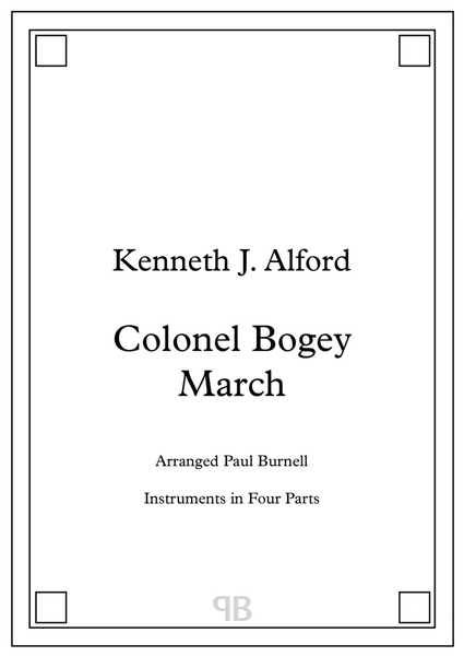 Colonel Bogey March, arranged for instruments in four parts image number null