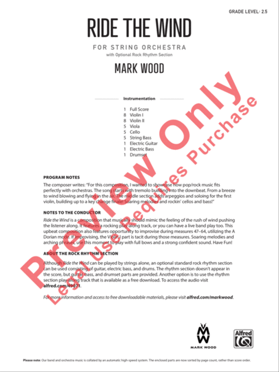 Ride the Wind String Orchestra scores gallery preview page 2