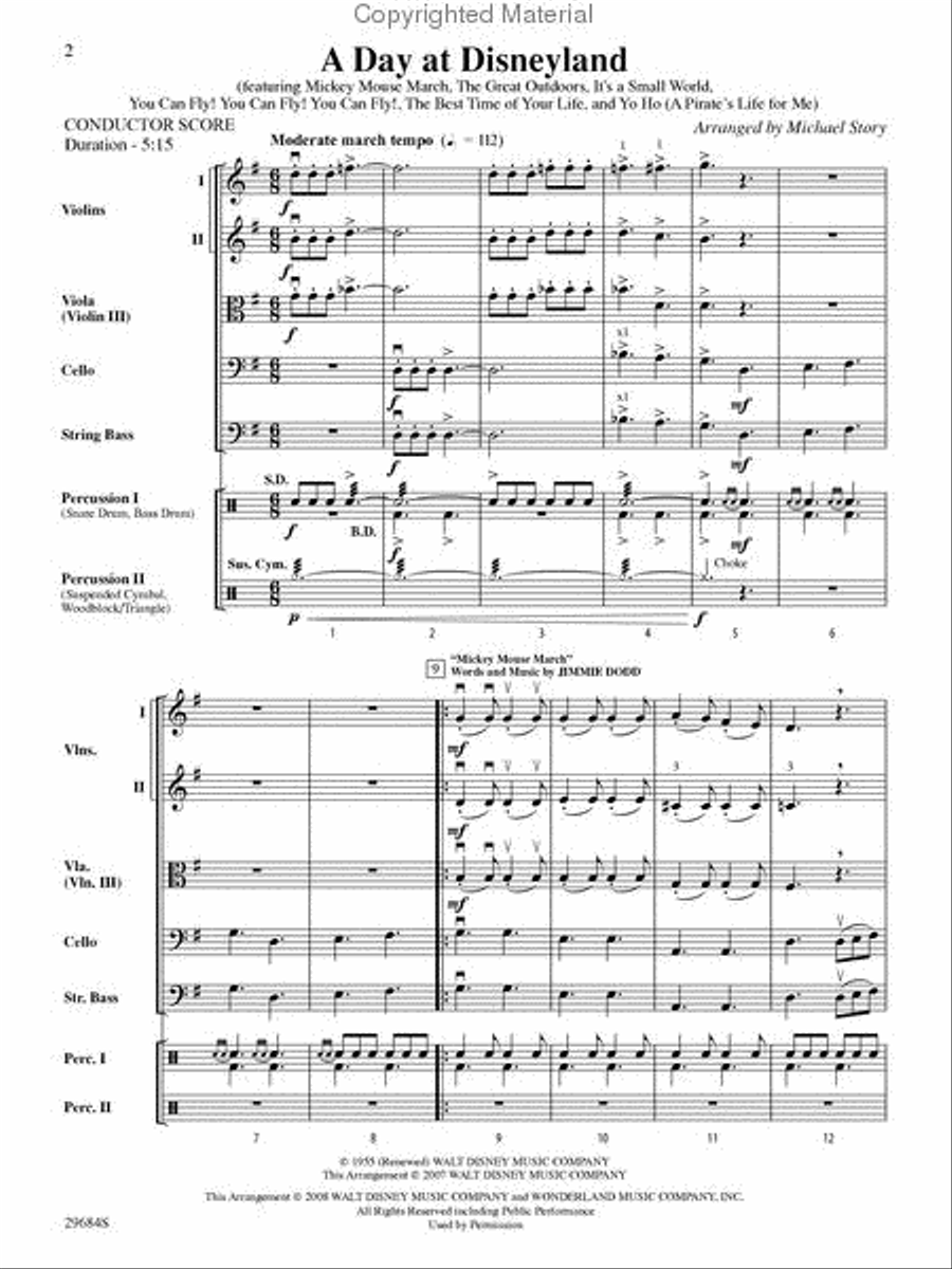 A Day at Disneyland String Orchestra scores gallery preview page 2