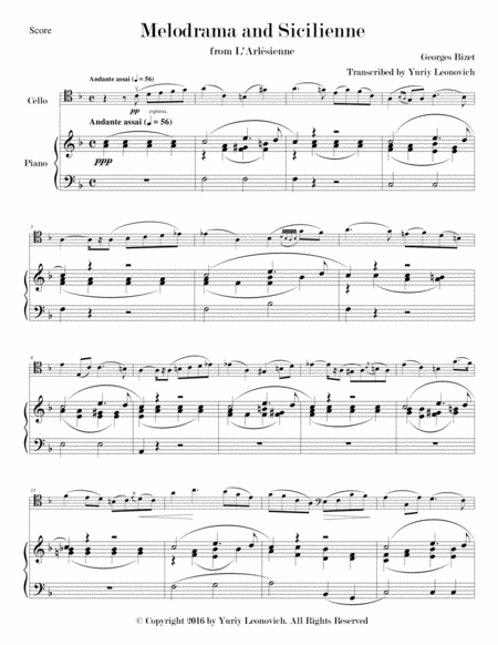 Bizet - Melodrama and Sicilienne (from L'Arlesienne)