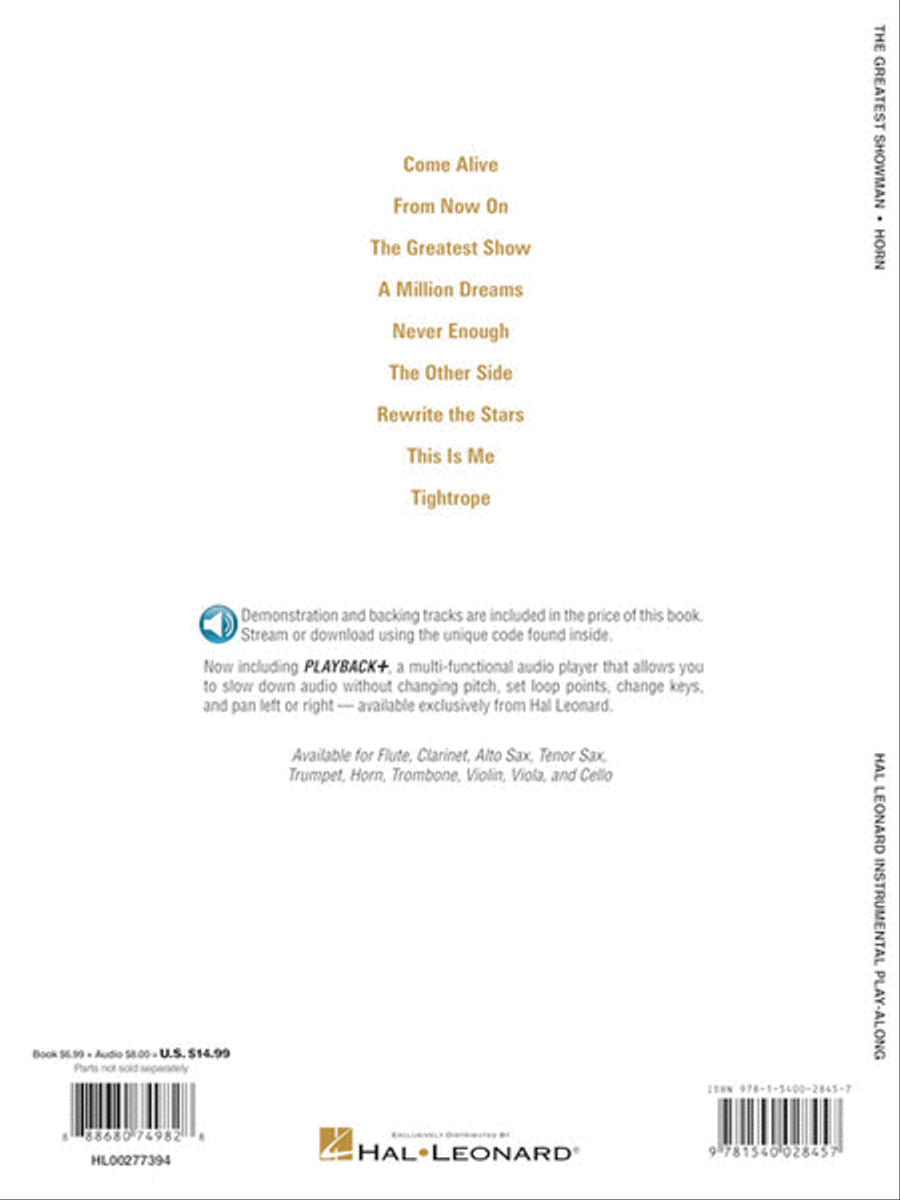 The Greatest Showman The Greatest Showman Horn scores gallery preview page 5