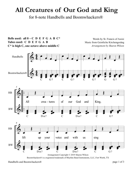 Twelve More Classic Hymns (for 8-note Bells and Boomwhackers with Black and White Notes) image number null